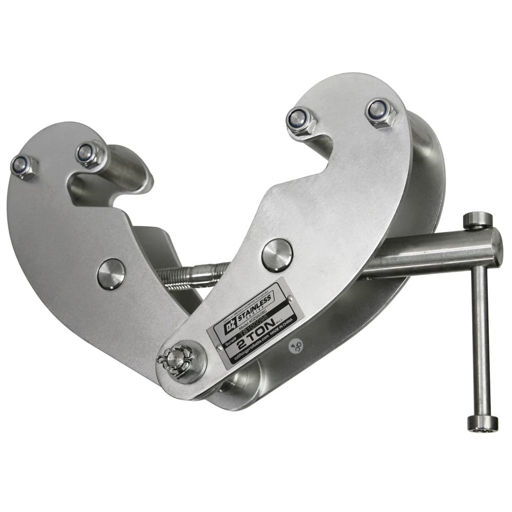 OZ Lifting Products - Beam Clamps & C-Clamps Type: Beam Clamp Maximum Flange Thickness: 0.9400 (Decimal Inch) - Caliber Tooling