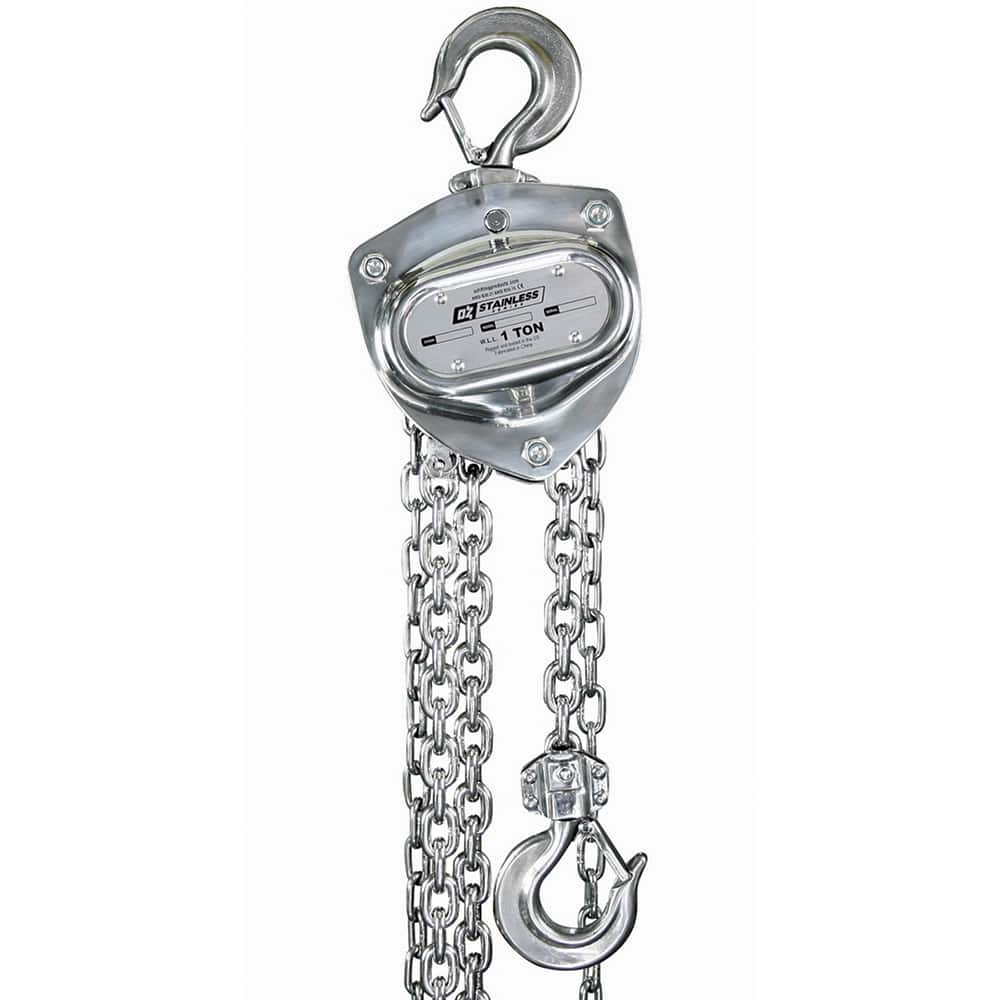 OZ Lifting Products - Manual Hoists-Chain, Rope & Strap Type: Hand Chain Hoist Lifting Material: Chain - Exact Industrial Supply