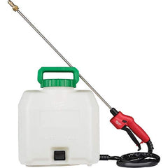 Milwaukee Tool - Garden & Pump Sprayers; Type: Backpack Sprayer ; Chemical Safe: Yes ; Tank Material: High Density Polyethylene ; Volume Capacity: 4 Gal ; Hose Type: Straight ; Chemical Compatibility: Cleaner/Degreaser - Exact Industrial Supply