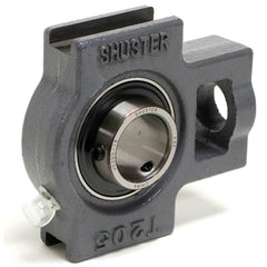 Shuster - UCT202-10, 5/8" ID, 3-1/2" OAL x 94mm OAH x 1-1/4" Wide, Ball Bearing Take-Up Unit - Exact Industrial Supply