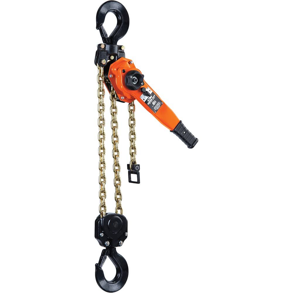 CM - Manual Hoists-Chain, Rope & Strap; Type: Lever ; Lifting Material: Chain ; Capacity (Lb.): 12000 ; Lift Height (Feet): 20 ; Minimum Headroom: 22/17 ; Number of Chains: 2 - Exact Industrial Supply