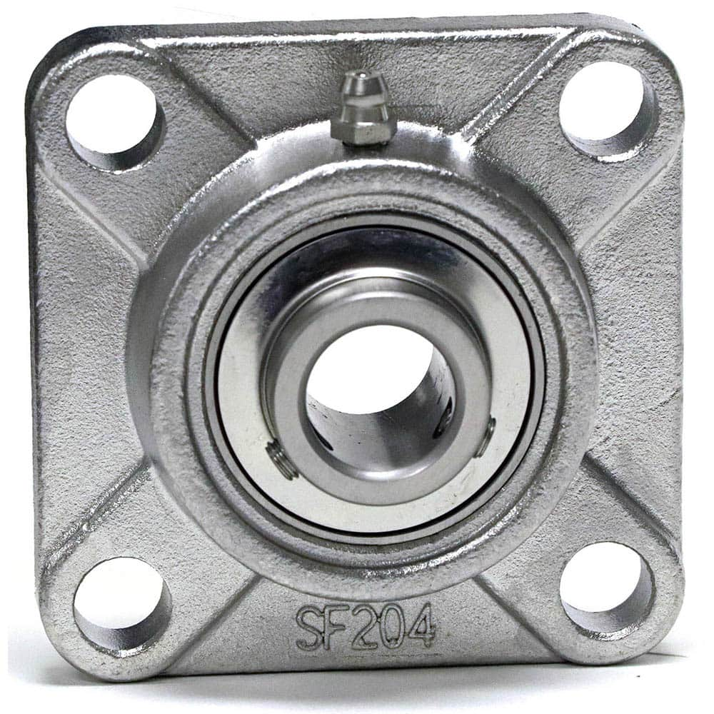 Shuster - SUCSF206-20, 1-1/4" ID, 4-1/4" OAL x 108" OAH, 4-Bolt Flange Bearing - Exact Industrial Supply