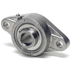 Shuster - SUCSFL204-12, 3/4" ID, 2-3/8" OAL x 113mm OAH, 2-Bolt Flange Bearing - Exact Industrial Supply