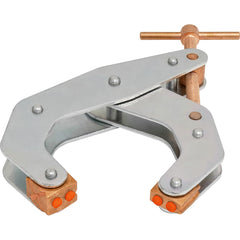 Kant Twist - Cantilever Clamps; Handle Style: T-Handle ; Maximum Opening Capacity (Inch): 4-1/2 ; Open Throat Depth (Inch): 2-3/8 ; Closed Throat Depth (Inch): 2-5/8 ; Jaw Material: Copper Plated Steel; Polyurethane ; Load Capacity (Lb.): 1700.000 - Exact Industrial Supply