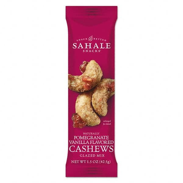 Sahale Snacks - Snacks, Cookies, Candy & Gum Breakroom Accessory Type: Nuts Breakroom Accessory Description: Glazed Mixes, Cashew Pom Vanilla, 1.5 oz, 18/Carton - Caliber Tooling