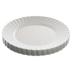 WNA - Classicware Plastic Dinnerware, Plates, Plastic, White, 9in, 12/Bag, 15/Carton - Caliber Tooling