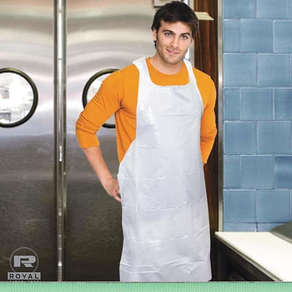 Royal Paper - Disposable & Chemical Resistant Aprons Garment Style: Bib Apron Garment Type: NonChemical Resistant - Caliber Tooling