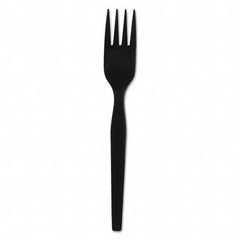 Dixie - SmartStock Plastic Cutlery Refill, Forks, 6", Black, 40/Pack, 24 Packs/CT - Caliber Tooling