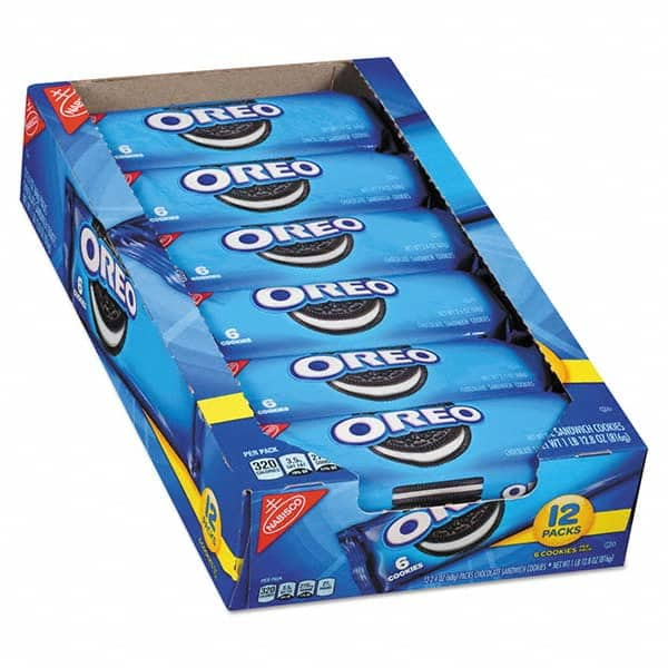 Nabisco - Snacks, Cookies, Candy & Gum Breakroom Accessory Type: Cookies Breakroom Accessory Description: Oreo Cookies Single Serve Packs, Chocolate, 2.4oz Pack, 6 Cookies/Pack, 12Pk/Bx - Caliber Tooling