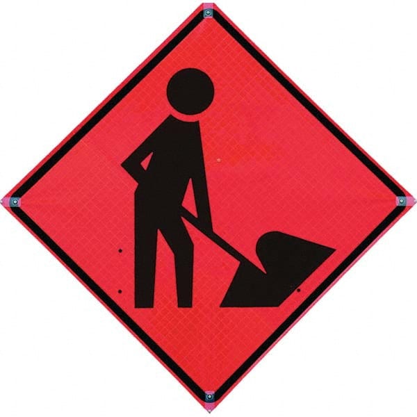 VizCon - "Be Prepared to Stop," 48" Wide x 48" High Vinyl Construction Roadway Sign - Caliber Tooling