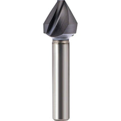 SpyroTec 10mm Head Diam, 3.2mm Cut Diam, 6mm Shank Diam, 3 Flute 60° High Speed Steel Countersink TiAlN Finish, Single End, 6mm Cylindrical Shank, Right Hand Cut