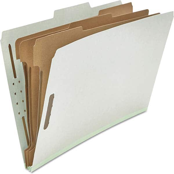 UNIVERSAL - File Folders, Expansion Folders & Hanging Files Folder/File Type: Classification Folders with Tob Tab Fastener Color: Gray - Caliber Tooling