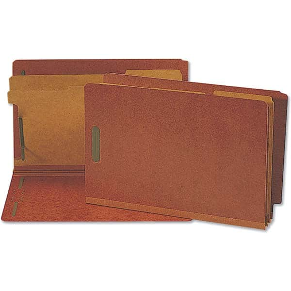 UNIVERSAL - File Folders, Expansion Folders & Hanging Files Folder/File Type: Classification Folders with Tob Tab Fastener Color: Red - Caliber Tooling