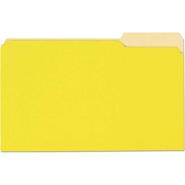 UNIVERSAL - File Folders, Expansion Folders & Hanging Files Folder/File Type: File Folders with Top Tab Color: Light Yellow - Caliber Tooling