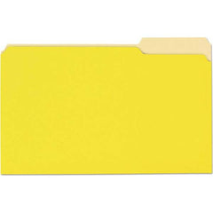 UNIVERSAL - File Folders, Expansion Folders & Hanging Files Folder/File Type: File Folders with Top Tab Color: Light Yellow - Caliber Tooling