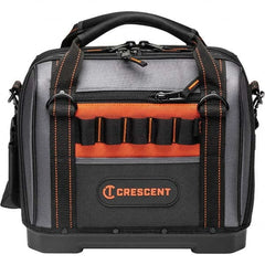 Crescent - 32 Pocket, Polyester, Black/Orange Closed Top Tool Bag - Caliber Tooling