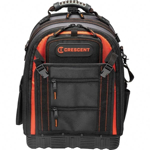 Crescent - 38 Pocket, Polyester, Black/Orange Backpack Tool Bag - Caliber Tooling