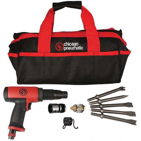 Chicago Pneumatic - 2,500 BPM, 3-1/2" Long Stroke, Air Chipping Hammer - Caliber Tooling