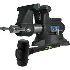 Wilton - 5-1/2" Jaw Width x 6" Jaw Opening, 3-5/8" Throat Depth, Bench & Pipe Combination Vise - Caliber Tooling