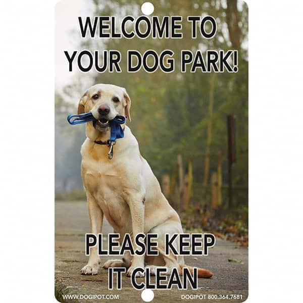 DOGIPOT - Pet Waste Station Accessories Type: Reflective Pet Sign Material: Aluminum - Caliber Tooling