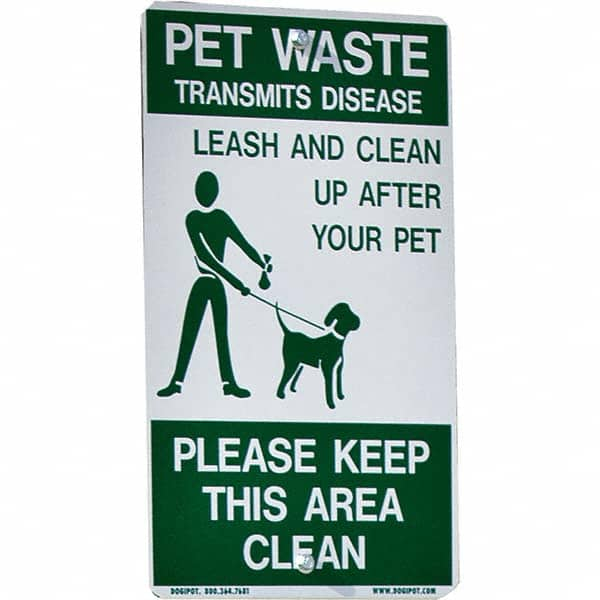 DOGIPOT - Pet Waste Station Accessories Type: Reflective Pet Sign Material: Aluminum - Caliber Tooling