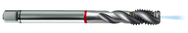 M10x1.0 6H 3-Flute Cobalt Red Ring Semi-Bottoming 40 degree Spiral Flute Tap-Bright - Caliber Tooling