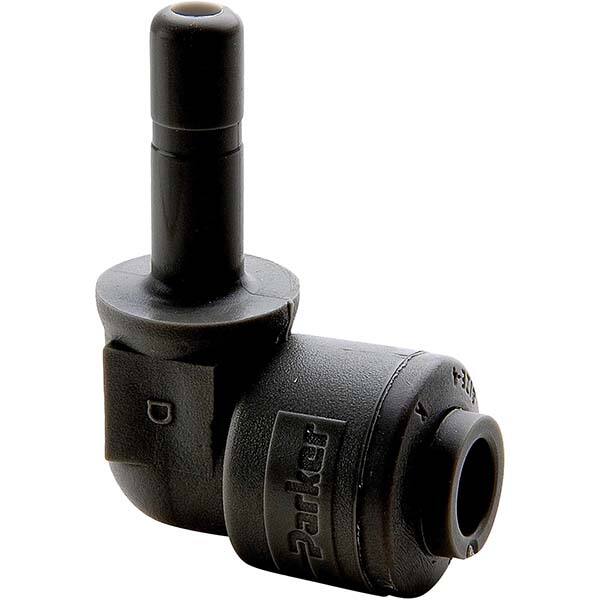 Parker - Plastic Push-To-Connect Tube Fittings Type: Plug-In Elbow Tube Outside Diameter (Inch): 1/4 - Caliber Tooling