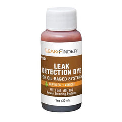 Leak Finder - Automotive Leak Detection Dyes Applications: Engine Oil; Transmission Fluid; Fuel Container Size: 1 oz. - Caliber Tooling