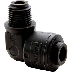 Parker - Plastic Push-To-Connect Tube Fittings Type: Male Elbow Tube Outside Diameter (Inch): 3/8 - Caliber Tooling