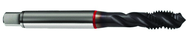 M6x1.0 6H 3-Flute Cobalt Red Ring Semi-Bottoming 40 degree Spiral Flute Tap-TiCN - Caliber Tooling