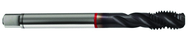 M14x2.0 6H 3-Flute Cobalt Red Ring Semi-Bottoming 40 degree Spiral Flute Tap-TiCN - Caliber Tooling