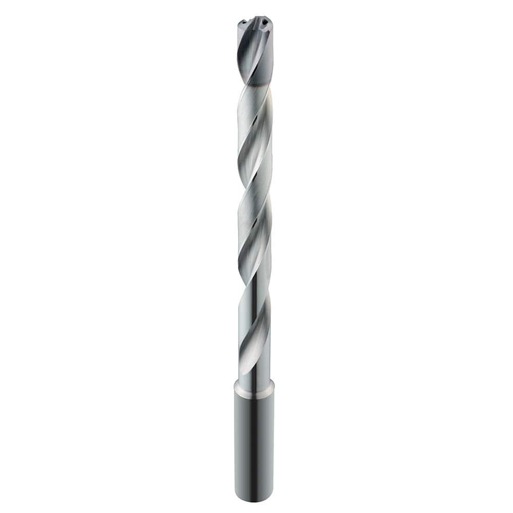 SGS - 33/64" 135° Spiral Flute Solid Carbide Taper Length Drill Bit - Exact Industrial Supply