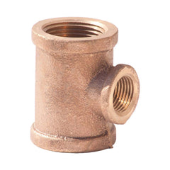 Merit Brass - Brass & Chrome Pipe Fittings Type: Reducing Tee Fitting Size: 2 x 2 x 1-1/4 - Caliber Tooling