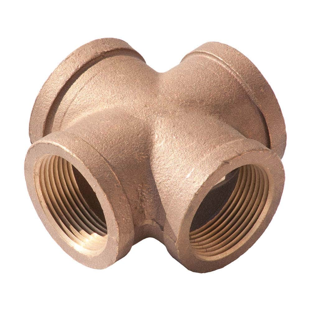 Merit Brass - Brass & Chrome Pipe Fittings Type: Cross Fitting Size: 3/8 - Caliber Tooling