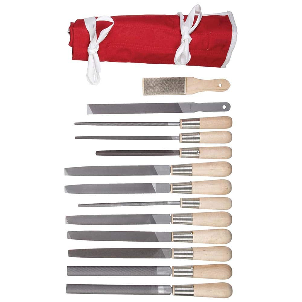 Simonds File - File Sets File Set Type: Needle File Types Included: Square; Round; Half Round; Slitting; Flat; Marking; Knife; Crossing; Three Square; Barrette; Equalling - Caliber Tooling