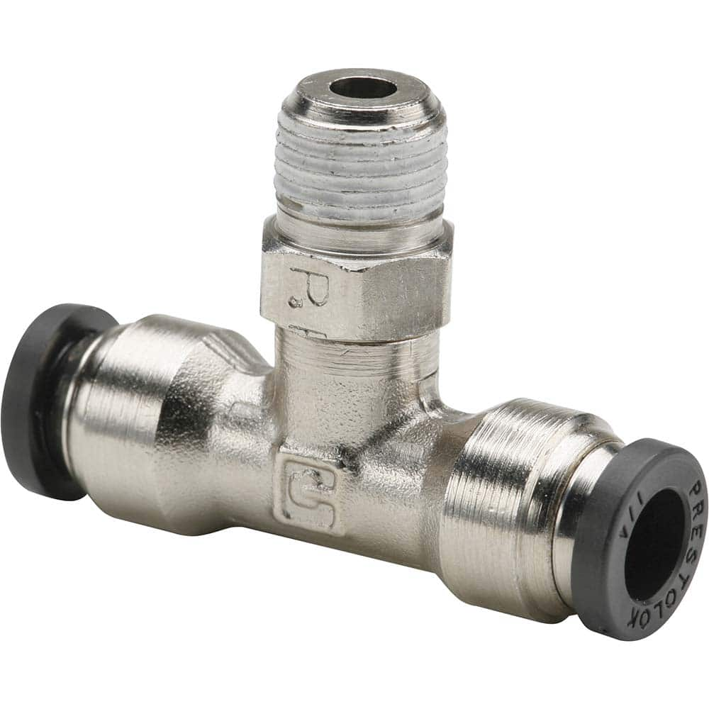 Parker - Metal Push-To-Connect Tube Fittings Type: Male Swivel Branch Tee Tube Outside Diameter (Inch): 1/4 - Caliber Tooling