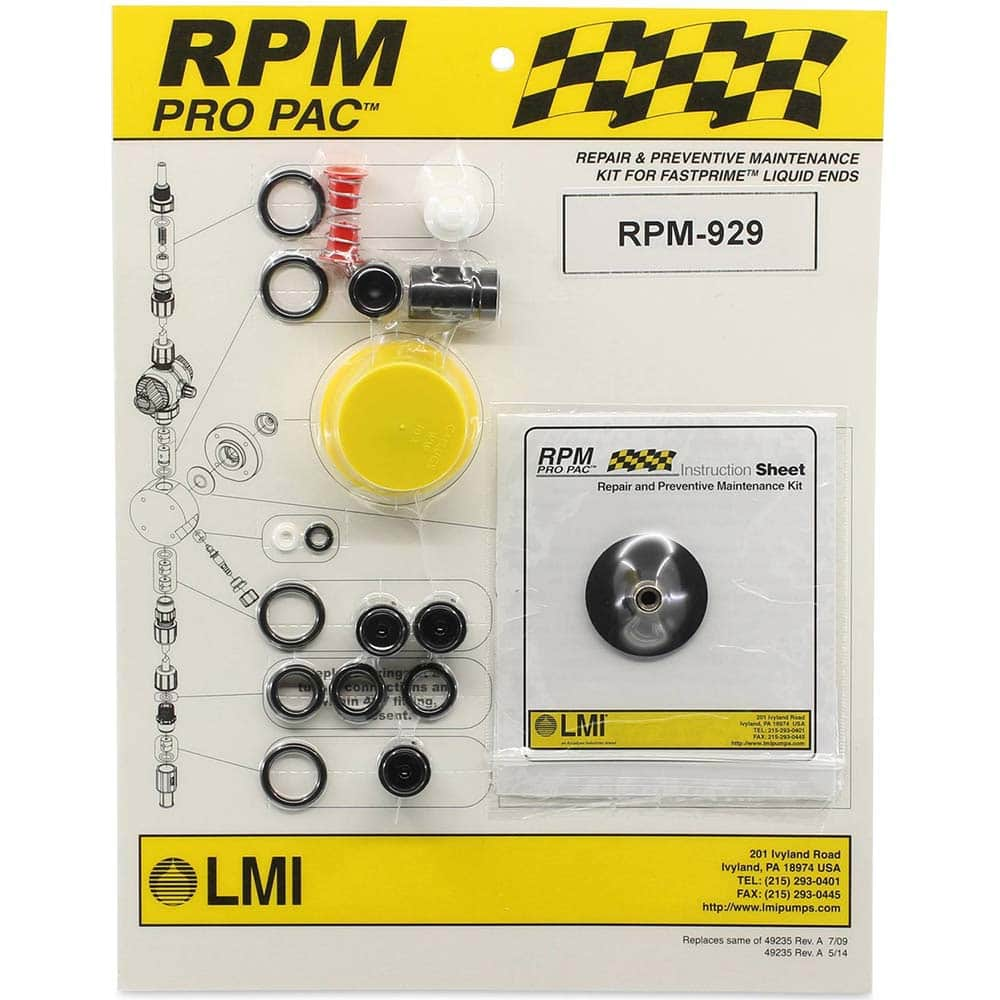 LMI - Metering Pump Accessories Type: Liquid End Preventative Maintenance Kit For Use With: LMI AUTOPRIME De-Gas Liquid Ends:A20Ax, A20Hx, A28Ax, A28Hx - Caliber Tooling