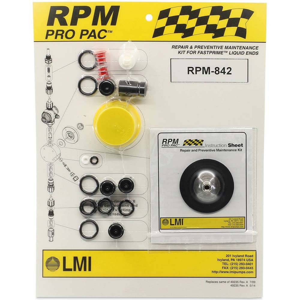 Metering Pump Accessories; Type: Liquid End Preventative Maintenance Kit; Accessory Type: Liquid End Preventative Maintenance Kit; For Use With: LMI FASTPRIME Liquid Ends: 823xx, 925xx; For Use With: LMI FASTPRIME Liquid Ends: 823xx, 925xx