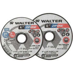 WALTER Surface Technologies - Depressed-Center Wheels Wheel Diameter (Inch): 6 Wheel Thickness (Inch): 1/32 - Caliber Tooling