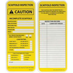 NMC - Safety & Facility Tags Message Type: Accident Prevention Tag Header: SCAFFOLD INSPECTION - Caliber Tooling