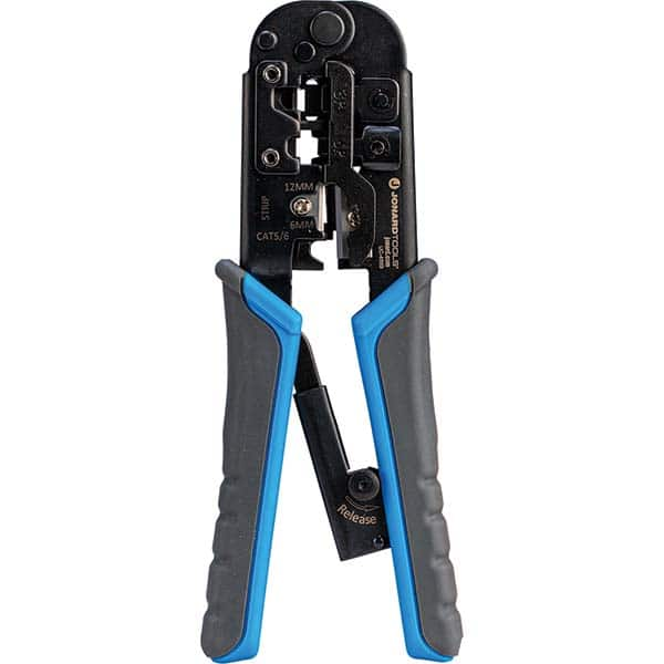 Jonard Tools - Crimpers Type: Pass-through Modular Crimping Tool Capacity: RJ-11, RJ-45 - Caliber Tooling