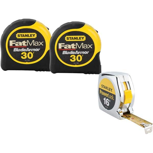 Stanley - Tape Measures Length (Feet): 30.000 Width (Inch): 1-1/4 - Caliber Tooling