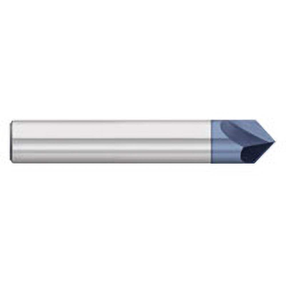 Titan USA - Chamfer Mills; Cutter Head Diameter (Inch): 1/2 ; Included Angle B: 45 ; Included Angle A: 90 ; Chamfer Mill Material: Solid Carbide ; Chamfer Mill Finish/Coating: AlTiN ; Overall Length (Inch): 3 - Exact Industrial Supply