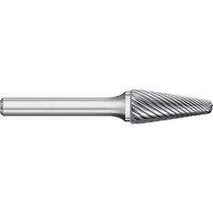 Titan USA - Burrs; Head Shape: Taper w/Radius End ; Industry Specification: SL-53 ; Tooth Style: Single Cut ; Cutting Diameter (Inch): 3/16 ; Cutting Diameter (Decimal Inch): 0.1875 ; Shank Diameter (Inch): 1/8 - Exact Industrial Supply