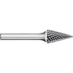 Titan USA - Burrs; Head Shape: Cone ; Industry Specification: SM-2 ; Tooth Style: Double Cut ; Cutting Diameter (Inch): 1/4 ; Cutting Diameter (Decimal Inch): 0.2500 ; Shank Diameter (Inch): 1/4 - Exact Industrial Supply