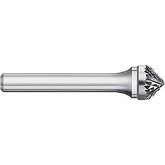 Titan USA - Burrs; Head Shape: Taper ; Industry Specification: SK-6 ; Tooth Style: Double Cut ; Cutting Diameter (Inch): 5/8 ; Cutting Diameter (Decimal Inch): 0.6250 ; Shank Diameter (Inch): 1/4 - Exact Industrial Supply