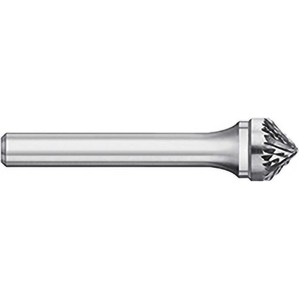 Titan USA - Burrs; Head Shape: Taper ; Industry Specification: SK-42 ; Tooth Style: Double Cut ; Cutting Diameter (Inch): 1/8 ; Cutting Diameter (Decimal Inch): 0.1250 ; Shank Diameter (Inch): 1/8 - Exact Industrial Supply