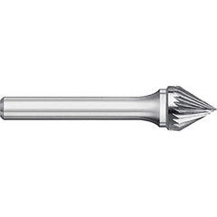 Titan USA - Burrs; Head Shape: Taper ; Industry Specification: SJ-42 ; Tooth Style: Single Cut ; Cutting Diameter (Inch): 1/8 ; Cutting Diameter (Decimal Inch): 0.1250 ; Shank Diameter (Inch): 1/8 - Exact Industrial Supply