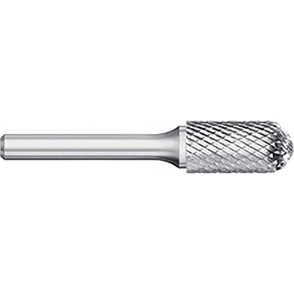 Titan USA - Burrs; Head Shape: Cylinder Ball End ; Industry Specification: SC-6 ; Tooth Style: Double Cut ; Cutting Diameter (Inch): 5/8 ; Cutting Diameter (Decimal Inch): 0.6250 ; Shank Diameter (Inch): 1/4 - Exact Industrial Supply