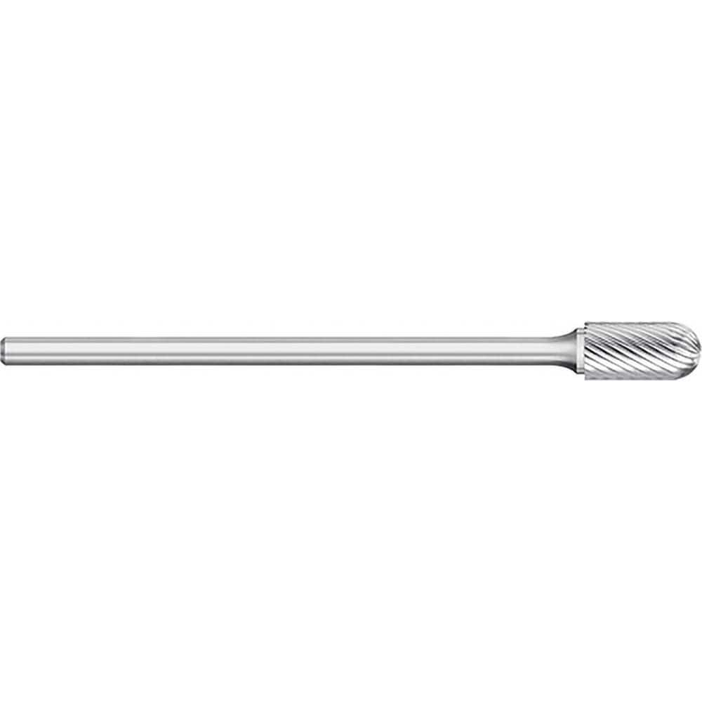 Titan USA - Burrs; Head Shape: Cylinder Ball End ; Industry Specification: SC-5L6 ; Tooth Style: Single Cut ; Cutting Diameter (Inch): 1/2 ; Cutting Diameter (Decimal Inch): 0.5000 ; Shank Diameter (Inch): 1/4 - Exact Industrial Supply